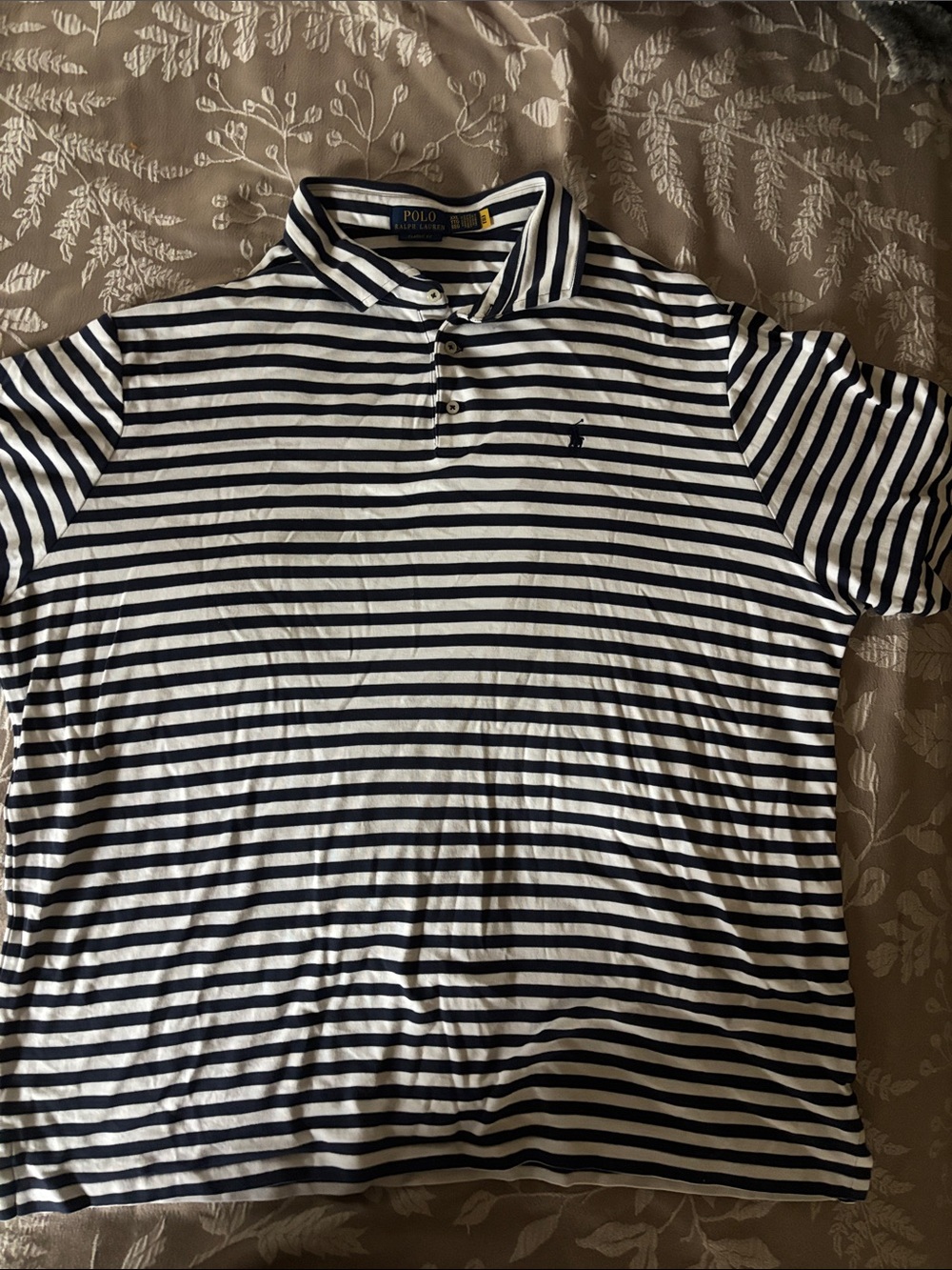 Polo by Ralph Lauren Navy and White Striped Polo Shirt